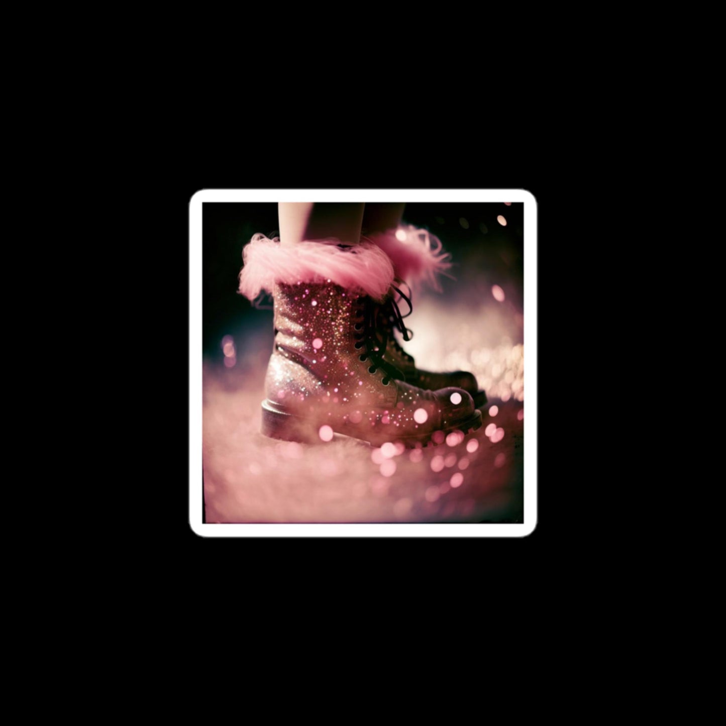 Pink Glitter Boots #5 Stickers