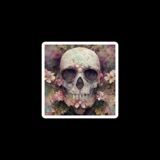 Floral Pastel Skull Stickers