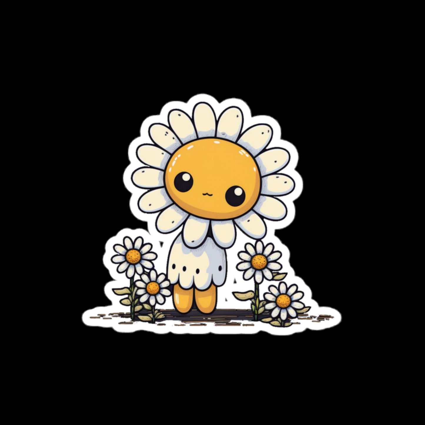 Cute Cartoon Daisy Creature Stickers