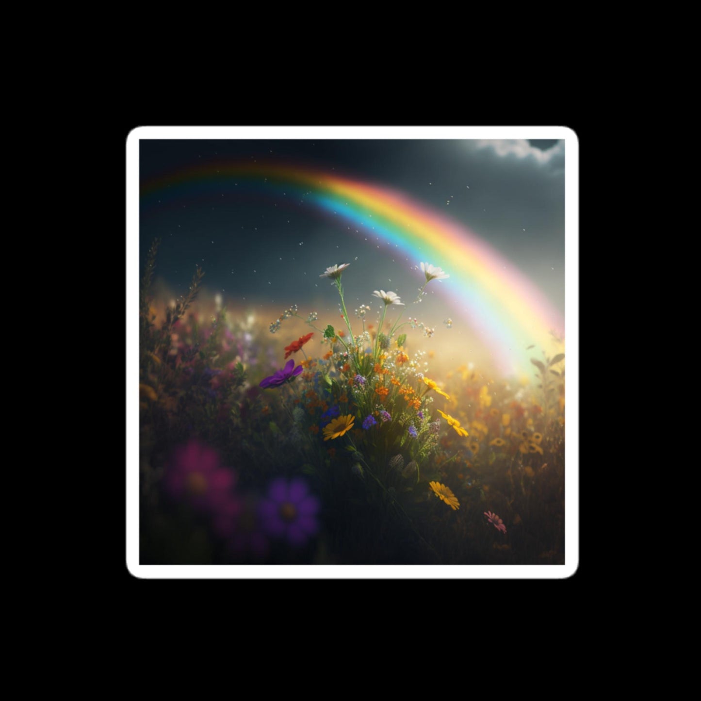 Rainbow Wildflowers #3 Stickers