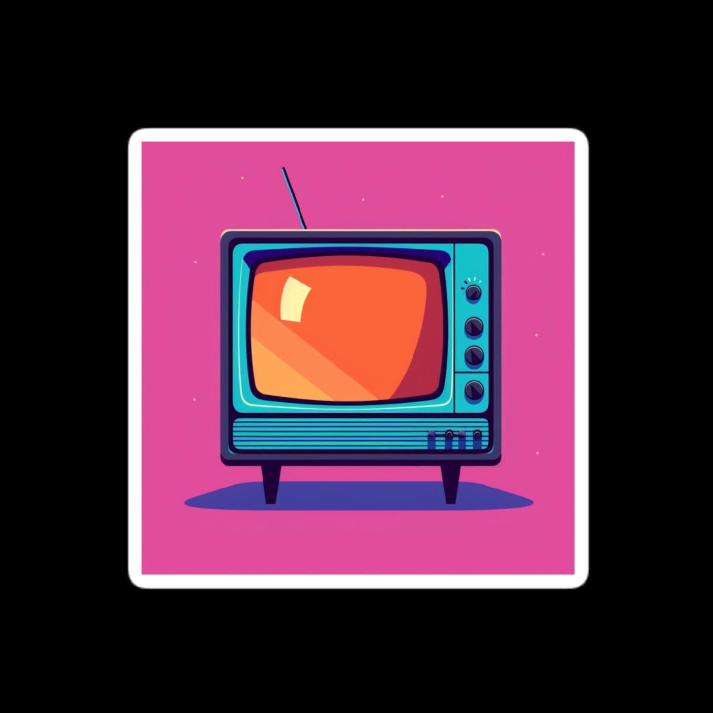 Pink Television Dreams Stickers