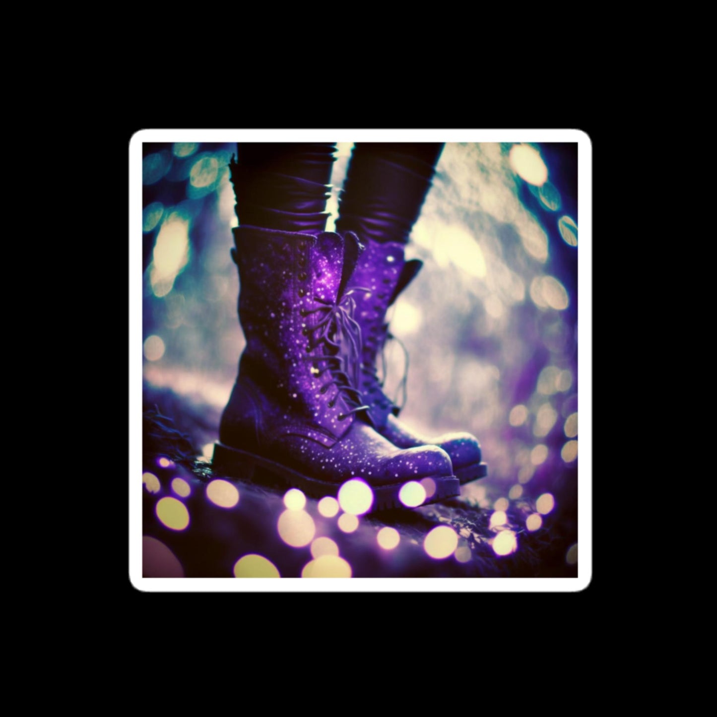 Purple Glitter Boots #1 Stickers