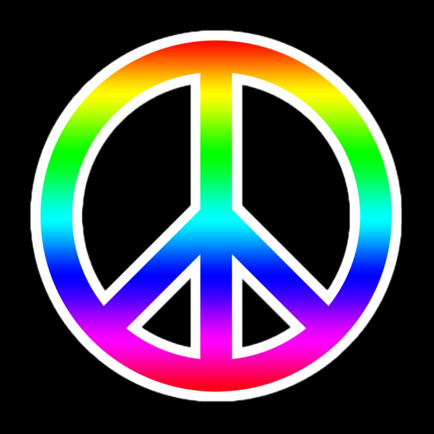 Rainbow Peace Sign Stickers
