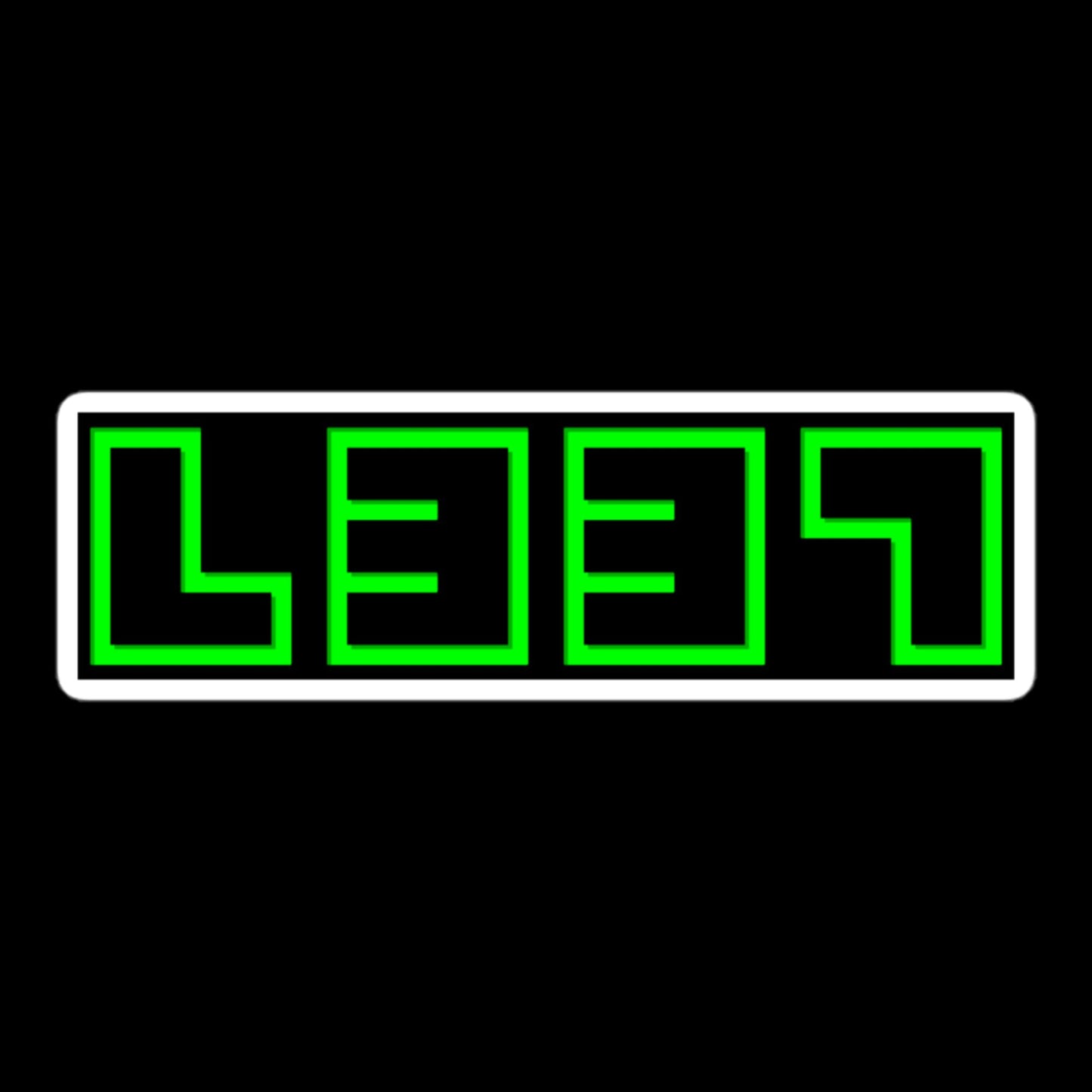 LEET 1337 In Neon Green Stickers