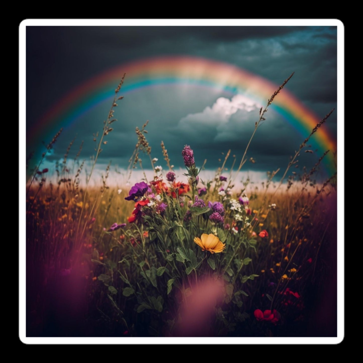 Rainbow Wildflowers #1 Stickers