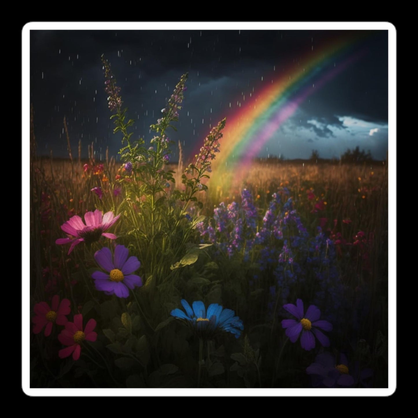 Rainbow Wildflowers #2 Stickers