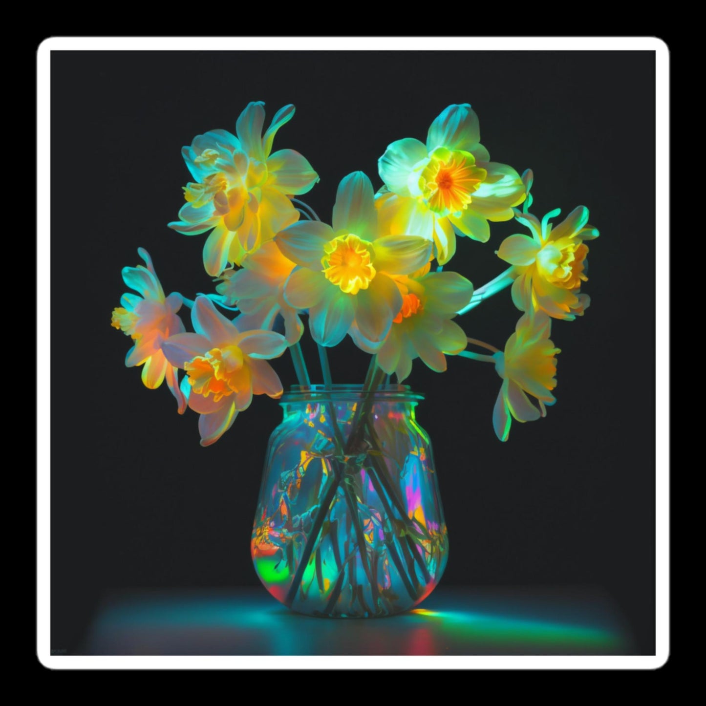Holographic Daffodils Stickers