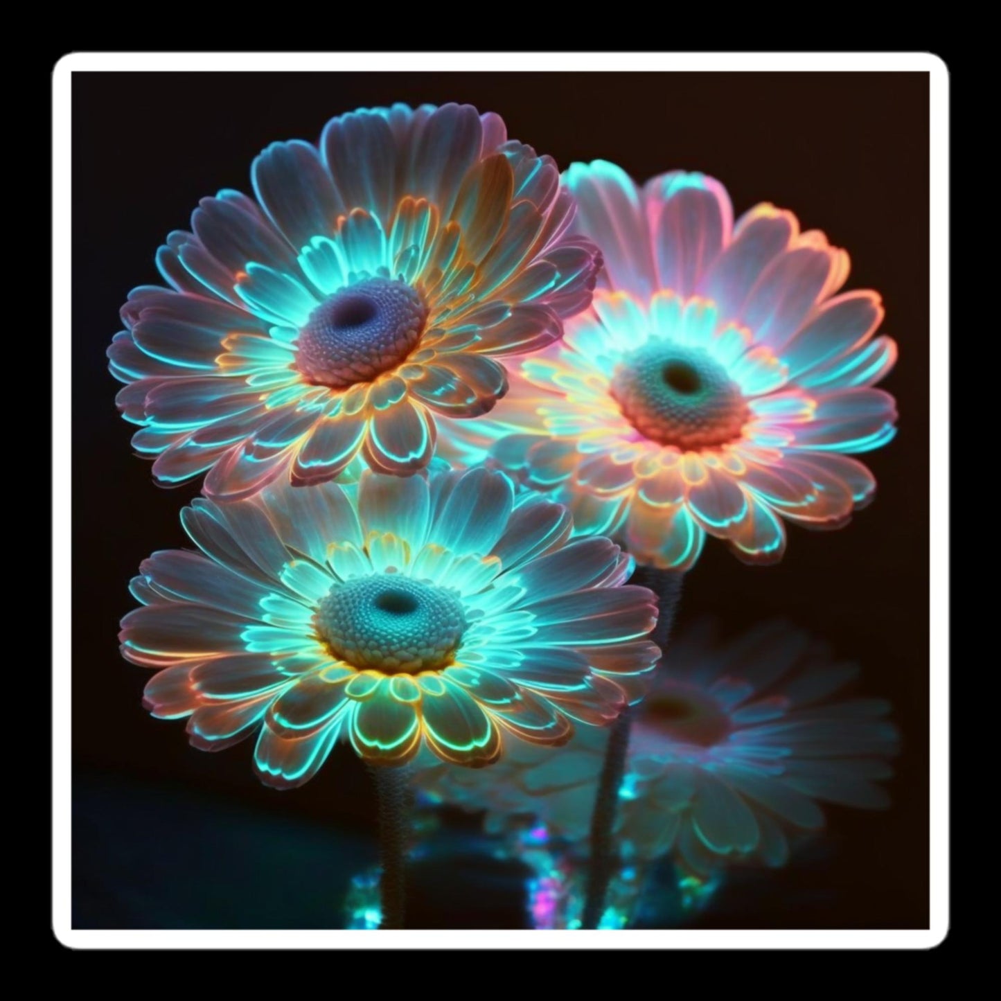Holographic Daisies #3 Stickers