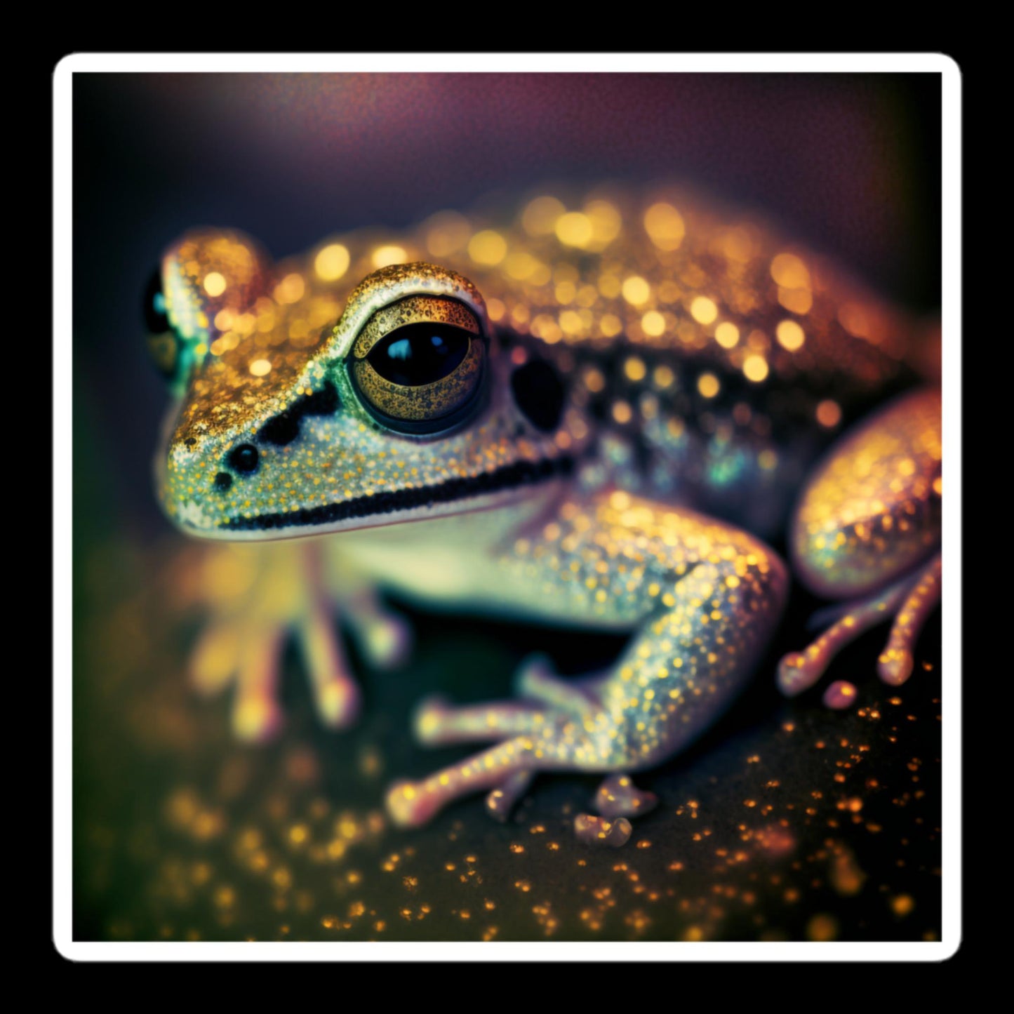 Glitter Frog Stickers