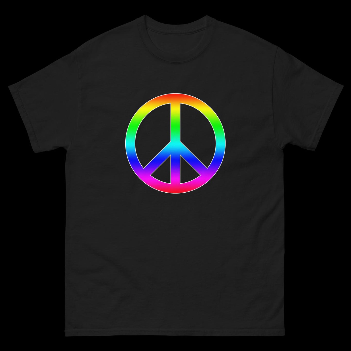 Rainbow Peace Sign - Classic T-Shirt