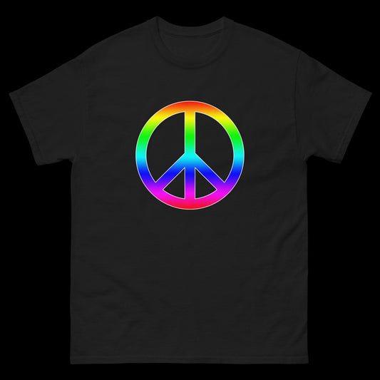 Rainbow Peace Sign - Classic T-Shirt