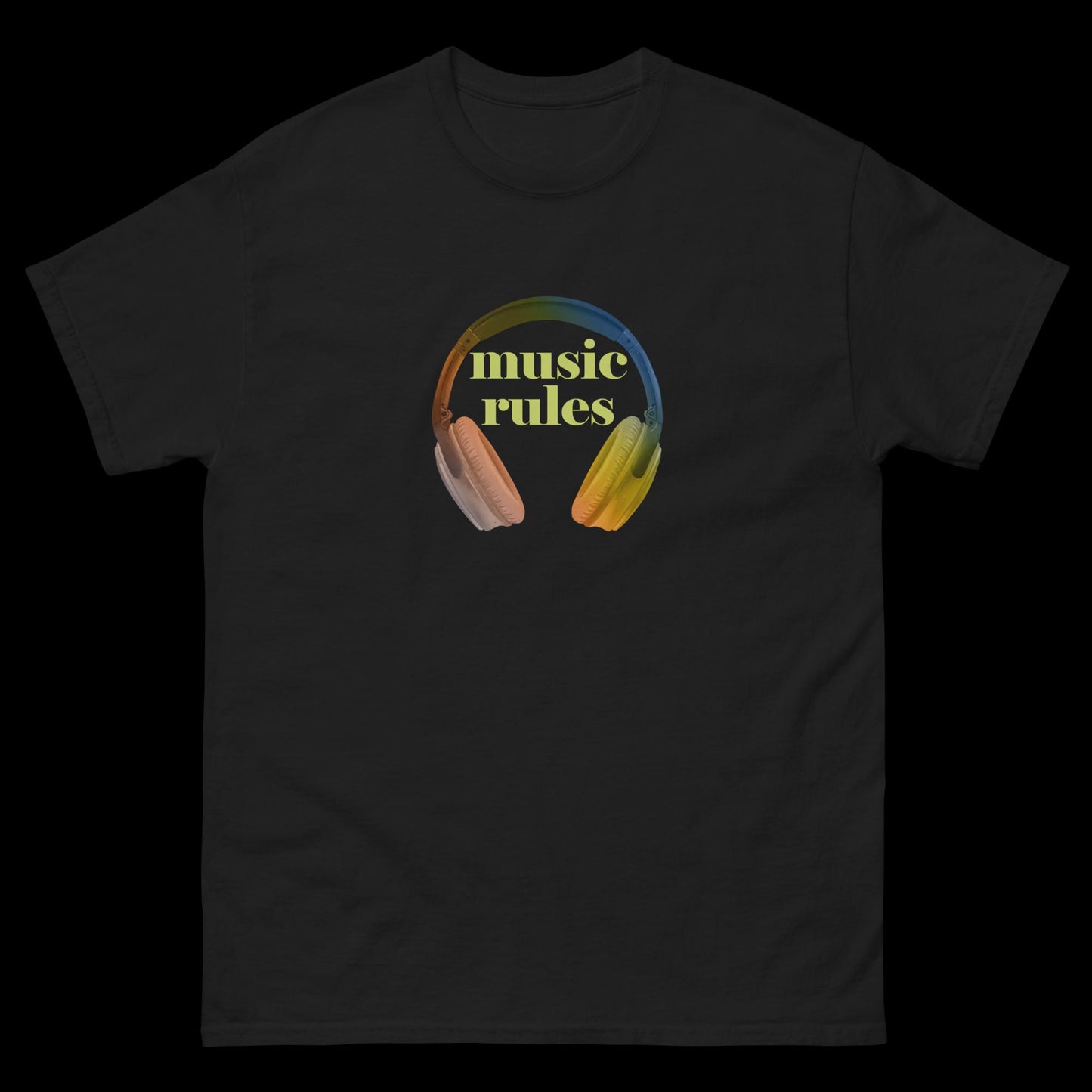 Music Rules Headphones Classic T-Shirt