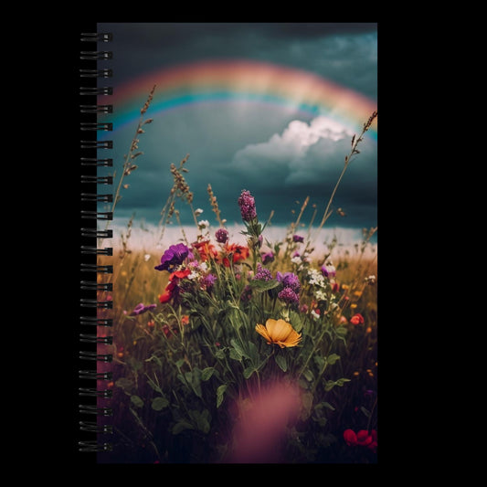 Rainbow Wildflowers #1 Dotted Spiral Notebook