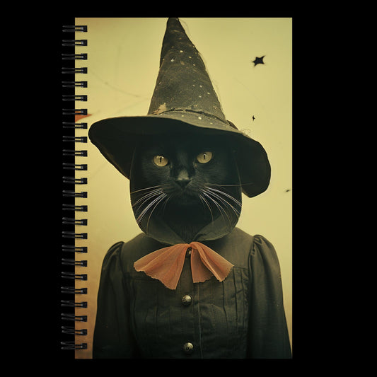 The Witch Cat Dotted Spiral Notebook