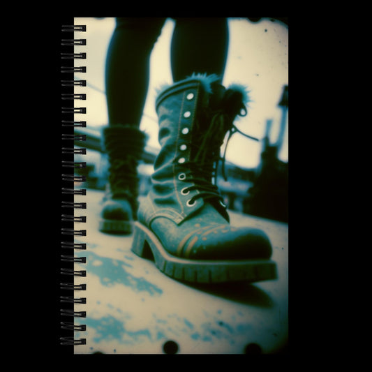 Street Boots Dotted Spiral Notebook
