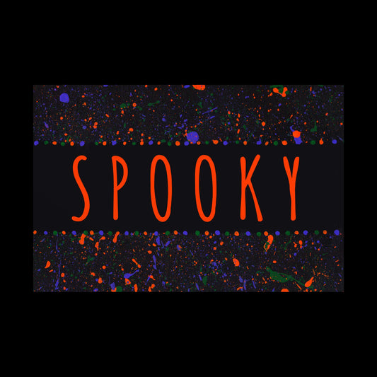 Spooky Halloween Paint Splatter Standard Postcard