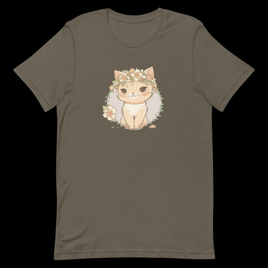 Chibi Kitten With Flower Crown #3 - Unisex T-Shirt