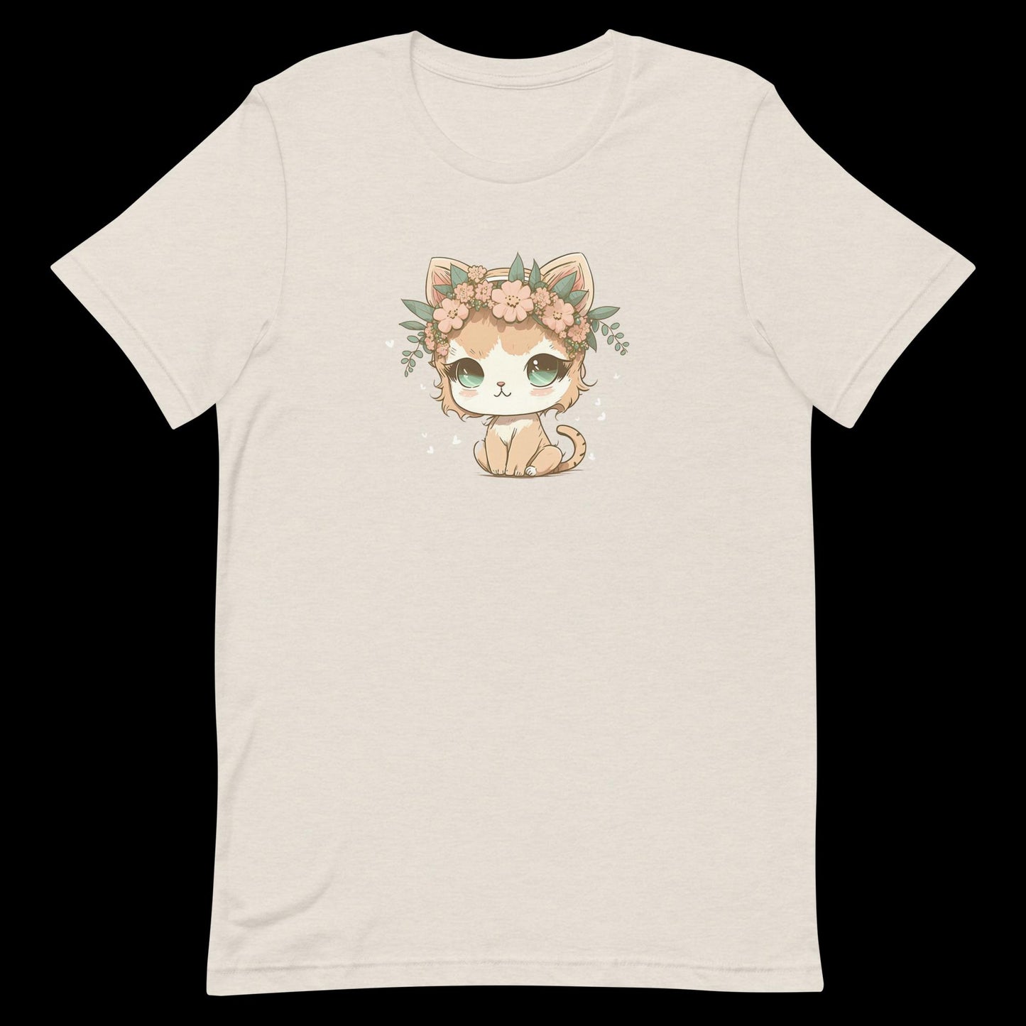 Chibi Kitten With Flower Crown #2 - Unisex T-Shirt